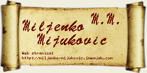 Miljenko Mijuković vizit kartica